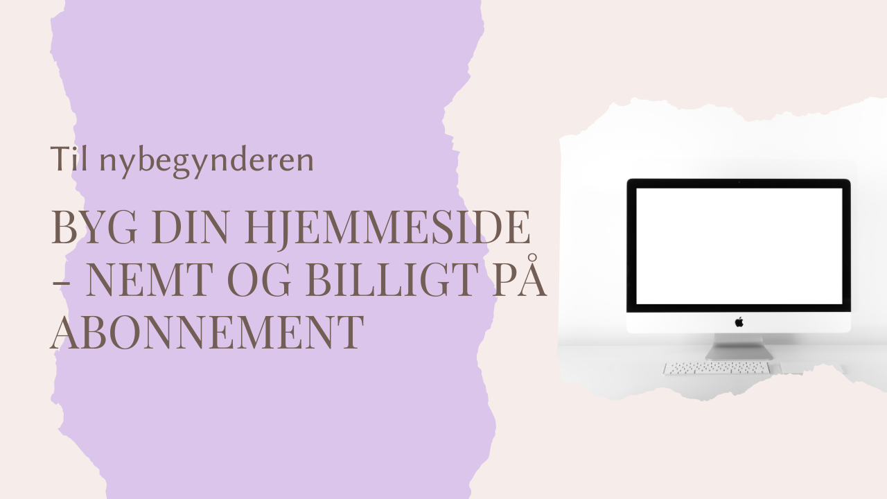 Hjemesider på abonnement Hjemmesider til nybegynderen